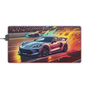 LED Gaming Mouse Pad with Racing Car Design - Perfect for Gamers